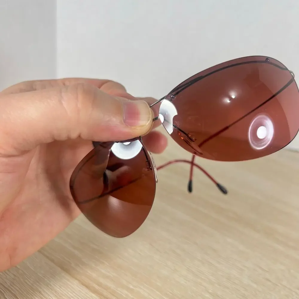 Silhouette M8575 /65 V6071 Sunglasses Red Tinted Lenses Titan Austria